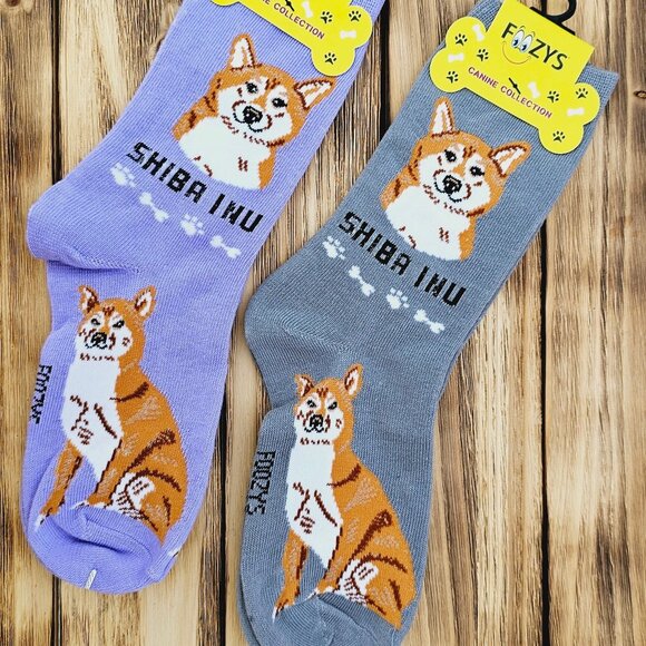 Unisex Canine Foozys Socks - Shiba Inu - Picture 2 of 2
